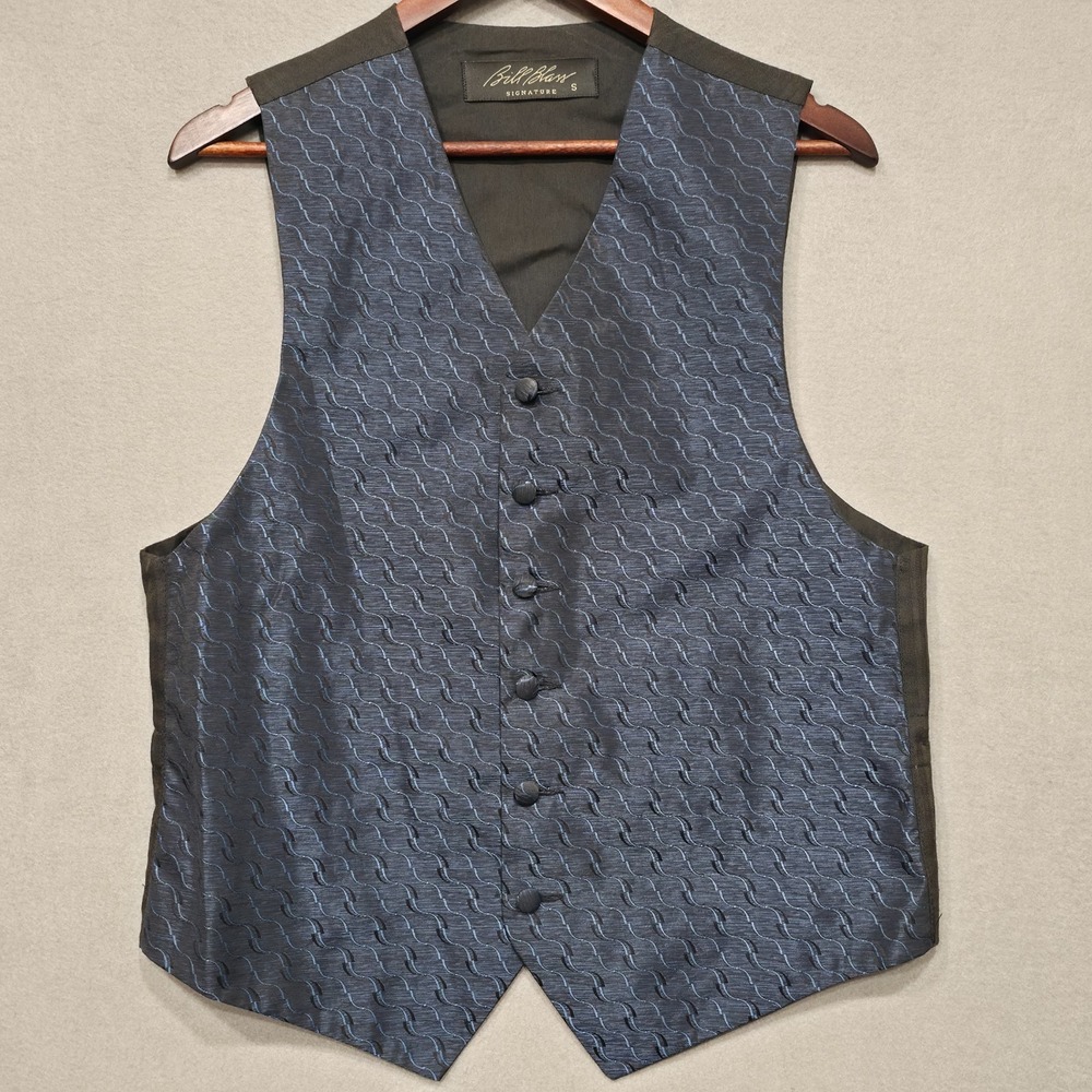 Bill Blass Signature Blue Tuxedo Vest‎ Size Small